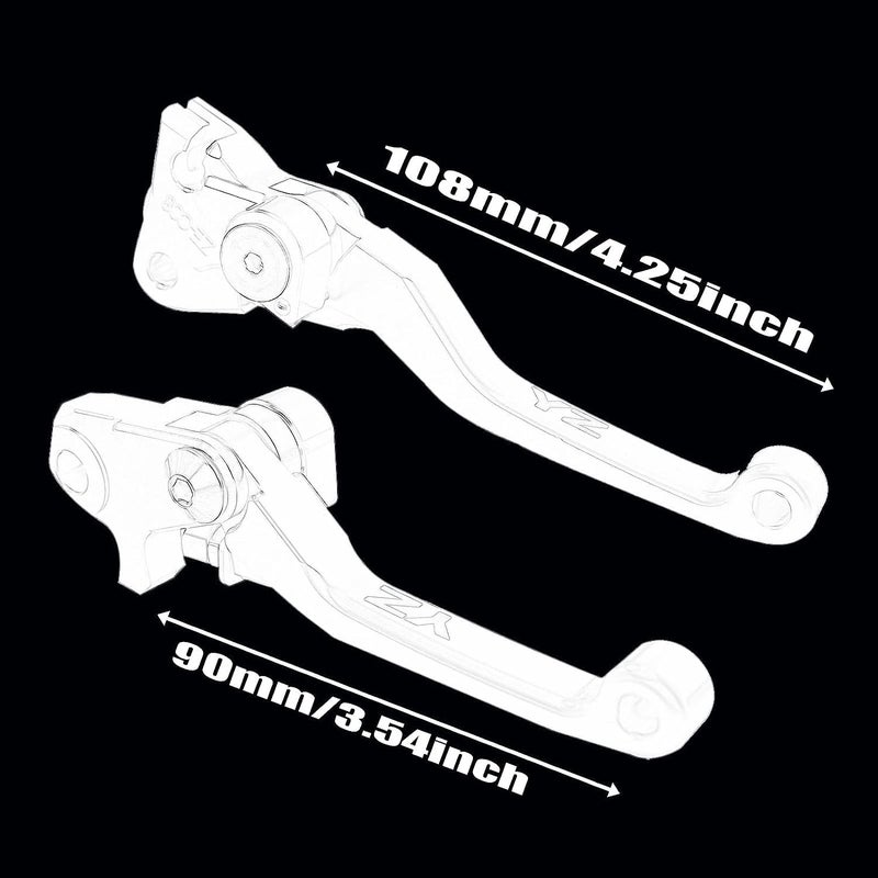 GWH CNC Aluminum Motorcycle Foldable Brake Clutch Lever Handle for YZ125/YZ250 (15-22), YZ250F/YZ450F (09-22), YZ125X/YZ250X (16-22), YZ450FX/YZ426F (19-22) - Image 2